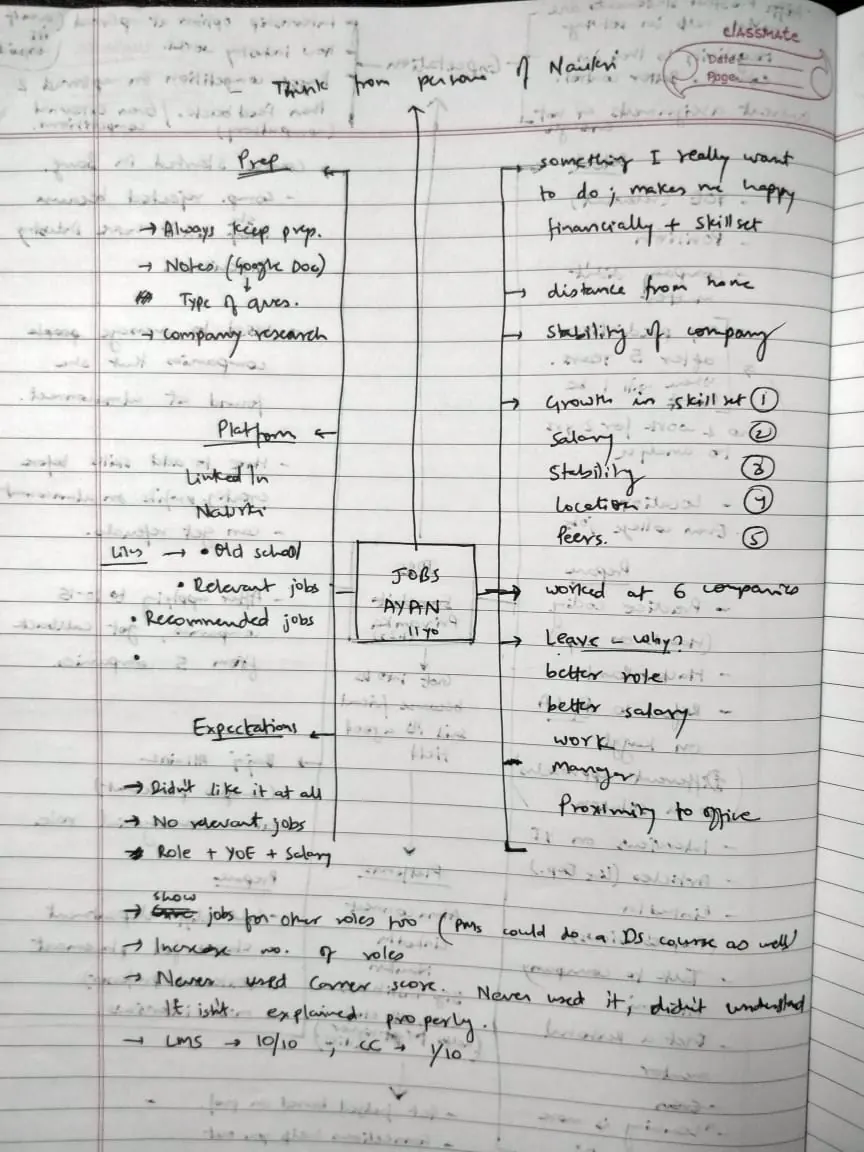 Handwritten research notebook, page 5